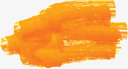 水彩笔刷橘黄色水彩涂鸦笔刷矢量图高清图片