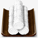 湿毛巾Oshibori湿擦手巾图标高清图片