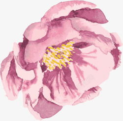手绘粉色淡雅复古花朵素材