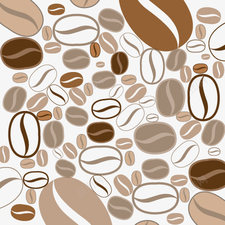 卡通咖啡豆底纹矢量图ai免抠素材_88icon https://88icon.com 卡通 咖啡豆 底纹 矢量图
