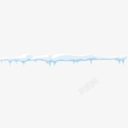 寒冷的冬天冬季雪和冰插画矢量图高清图片