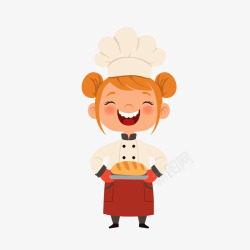 开心厨娘开心的女厨师高清图片