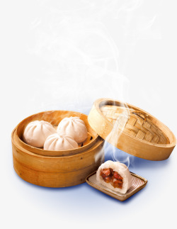 蒸笼免扣元素中国食物高清图片