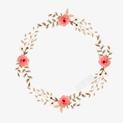 小清新手绘水彩花朵素材