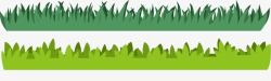 绿草丛生锯齿草地矢量图高清图片