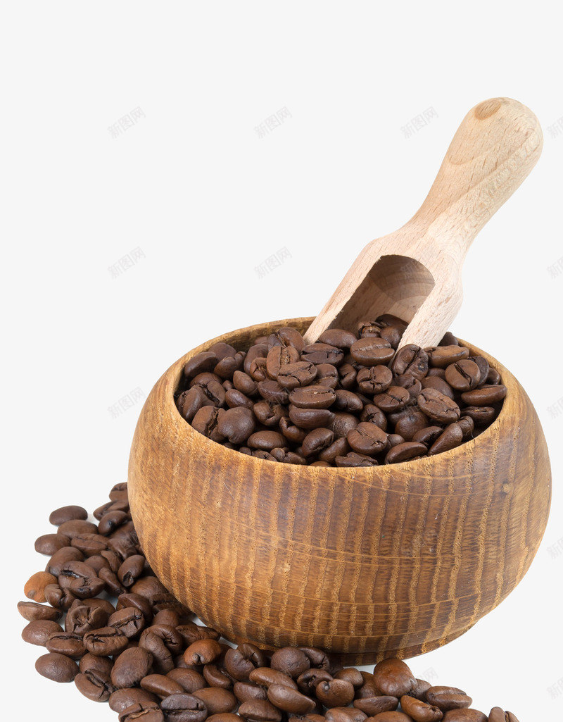 一碗咖啡豆png免抠素材_88icon https://88icon.com 咖啡 咖啡果实 咖啡源材料 咖啡豆 干果 木碗 木铲 烘焙