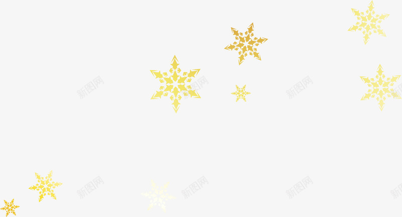 冬季美丽金色雪花png免抠素材_88icon https://88icon.com 冬天雪花 冬季雪花 寒冷 美丽雪花 金色雪花 飘落