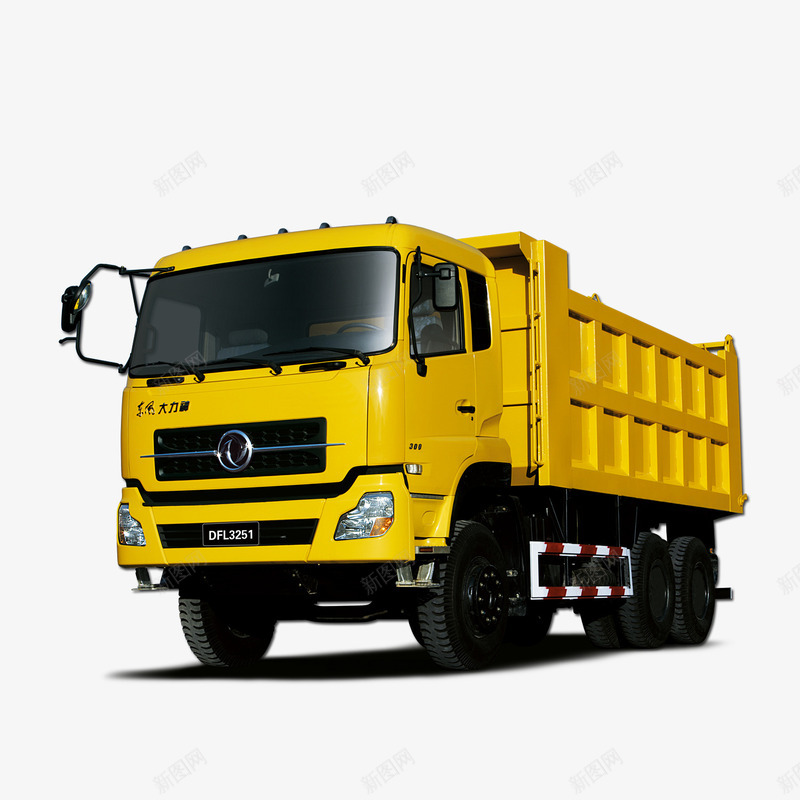 黄色卡车psd免抠素材_88icon https://88icon.com 卡车 货车 运输 黄色
