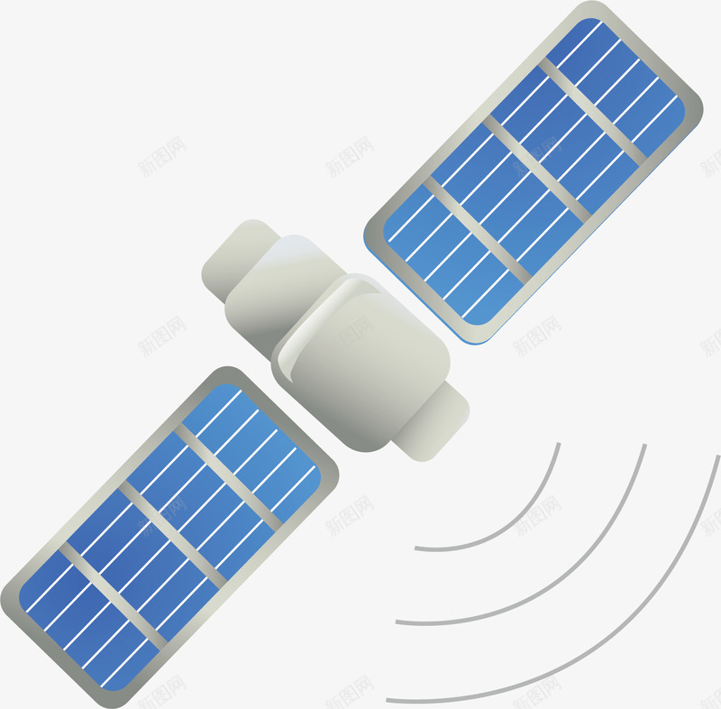 卫星矢量图ai免抠素材_88icon https://88icon.com png 卫星 太空 矢量素材 飞行器 矢量图