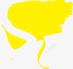 黄色水彩涂鸦海报素材