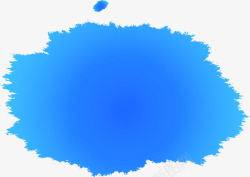 蓝色水彩喷绘图素材