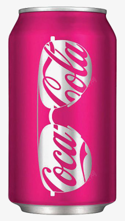 听装可乐粉色可乐瓶高清图片