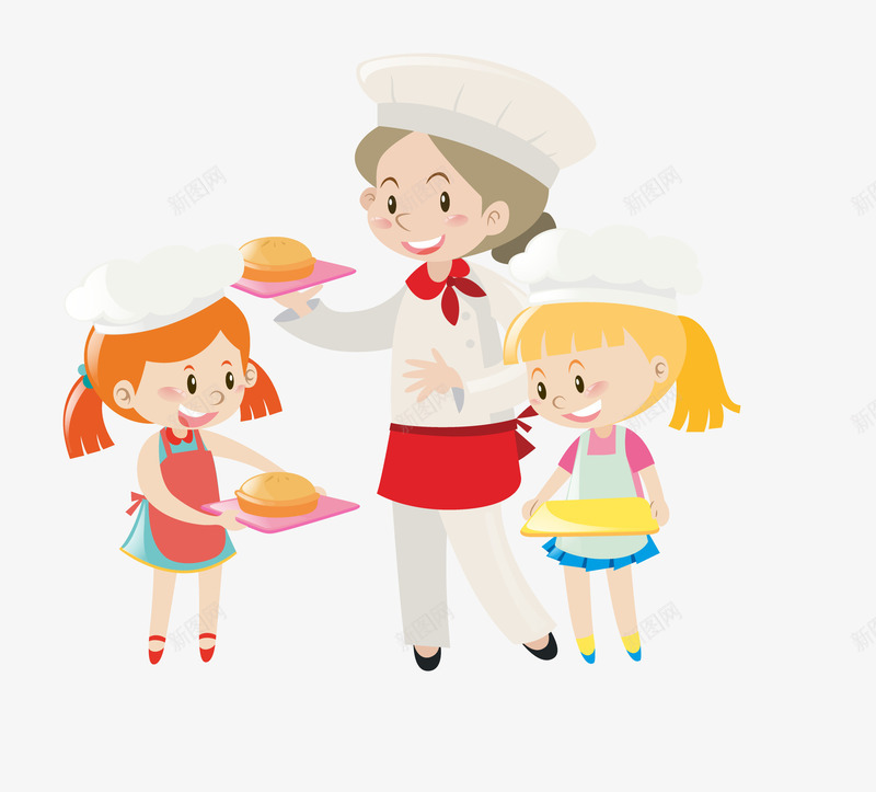 卡通版学厨艺的小女孩png免抠素材_88icon https://88icon.com 动漫动画 卡通手绘 厨艺 厨艺大赛 小女孩 蛋糕 装饰图