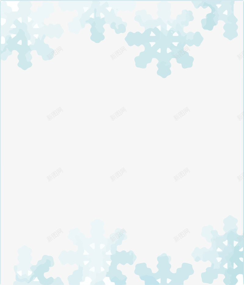 蓝色雪花框架png免抠素材_88icon https://88icon.com winter 冬天 冬季 寒冬 绿色框架 边框纹理 雪花 雪花片