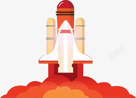 卡通图案火箭上升png免抠素材_88icon https://88icon.com 上升 卡通 图案 火箭 红色