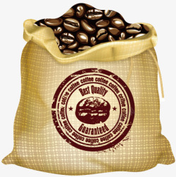 袋子里的咖啡豆矢量图素材