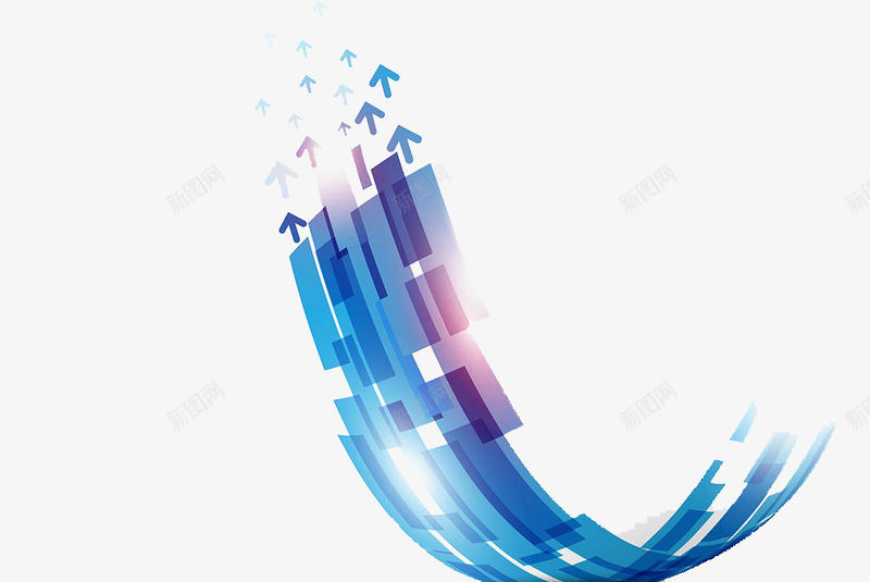 几何箭头装饰元素png免抠素材_88icon https://88icon.com 几何 几何图形 几何蓝色 商业元素 科技 箭头 蓝色 蓝色几何