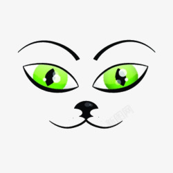 吸猫绿眼睛猫鼻子高清图片