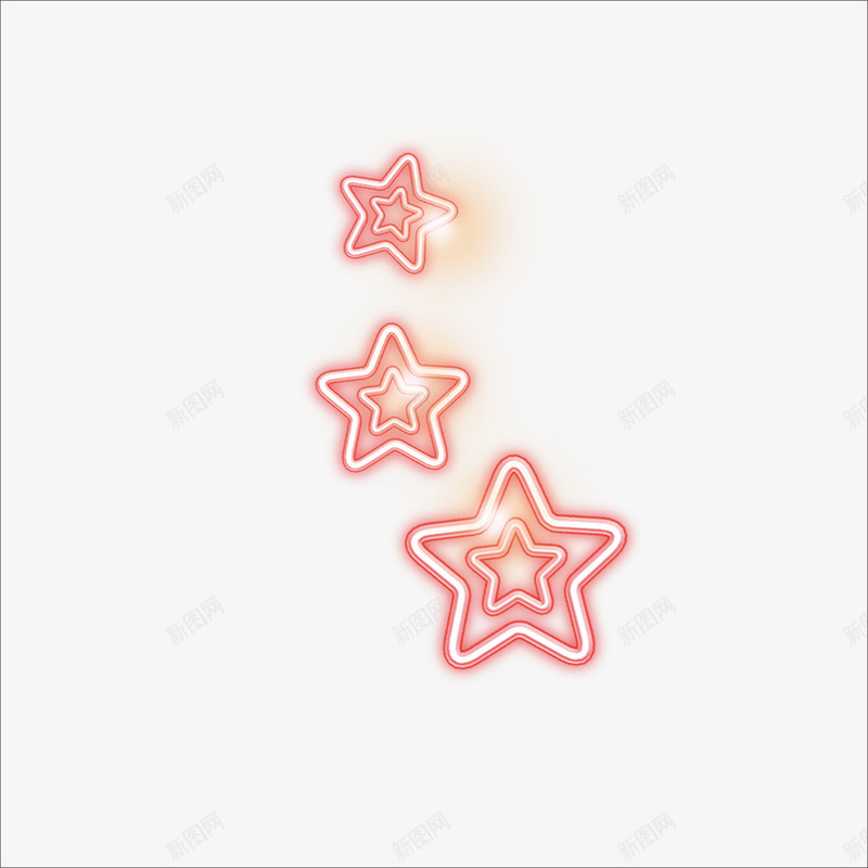 星星png免抠素材_88icon https://88icon.com 五星霓虹灯 发亮星星 红色星星