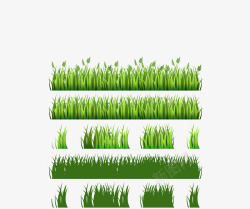 绿色春季草坪五款装饰素材