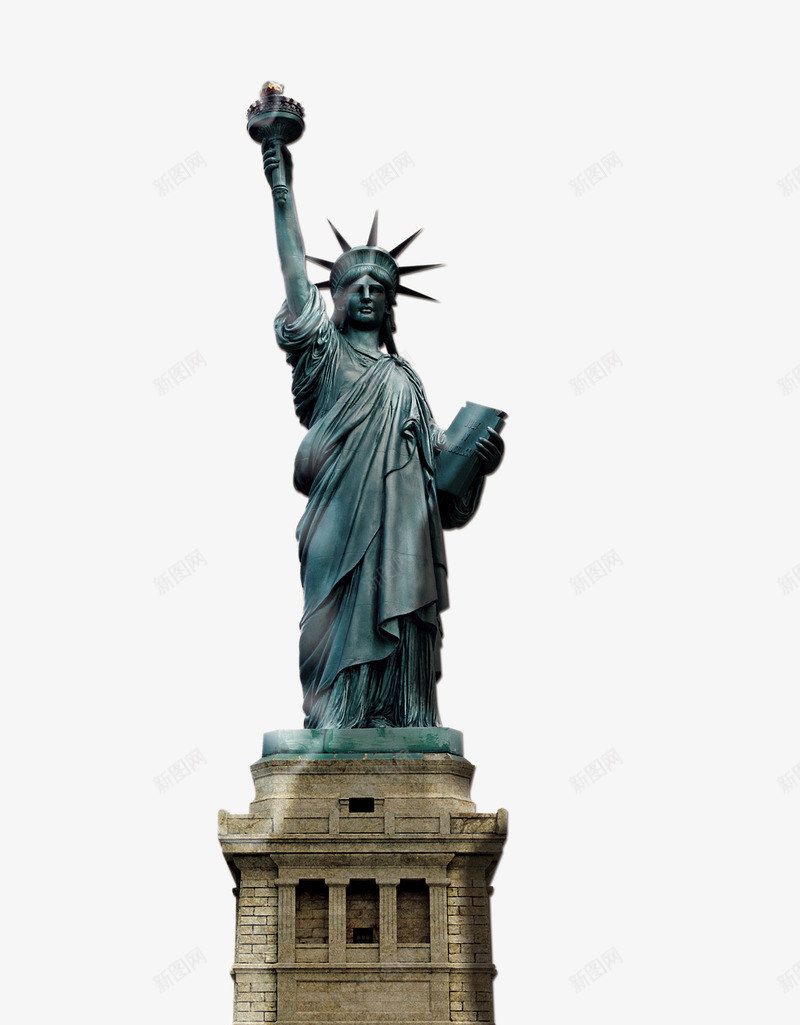 自由女神像雕塑png免抠素材_88icon https://88icon.com 旅游 美国 自由女神像 雕塑