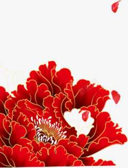 大红花背景装饰素材