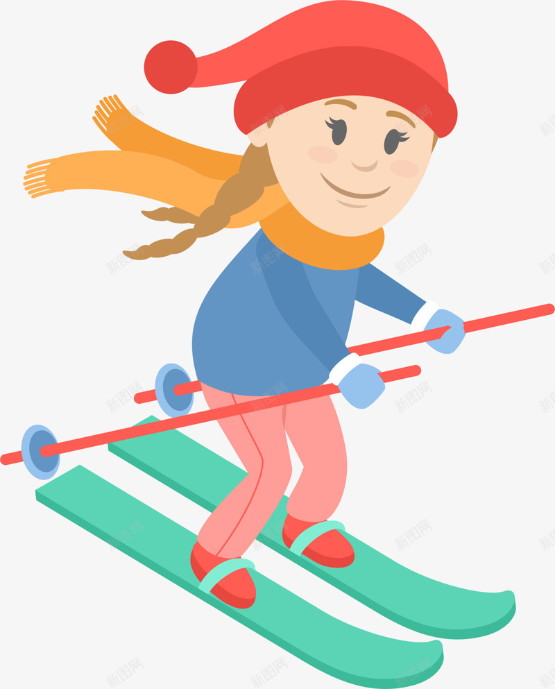 寒冷冬季滑雪的人png免抠素材_88icon https://88icon.com 冬天滑雪 冬季滑雪 寒冷冬季 小人 滑雪的人 滑雪运动 红色帽子