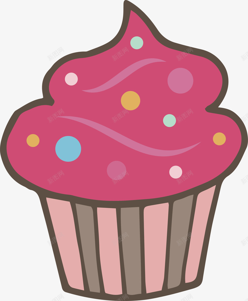 卡通杯子蛋糕矢量图eps免抠素材_88icon https://88icon.com 卡通蛋糕 手绘蛋糕 杯子蛋糕 矢量png 粉色蛋糕 蛋糕 矢量图
