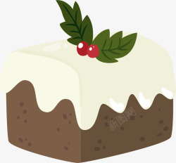 圣诞节美味的蛋糕矢量图素材