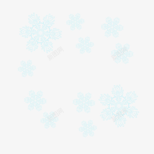 浅蓝色雪花纹png免抠素材_88icon https://88icon.com 浅色 纹 雪花状