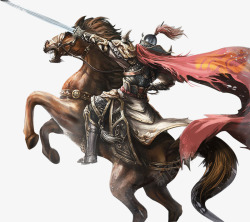 将士骑马的将士古风手绘高清图片