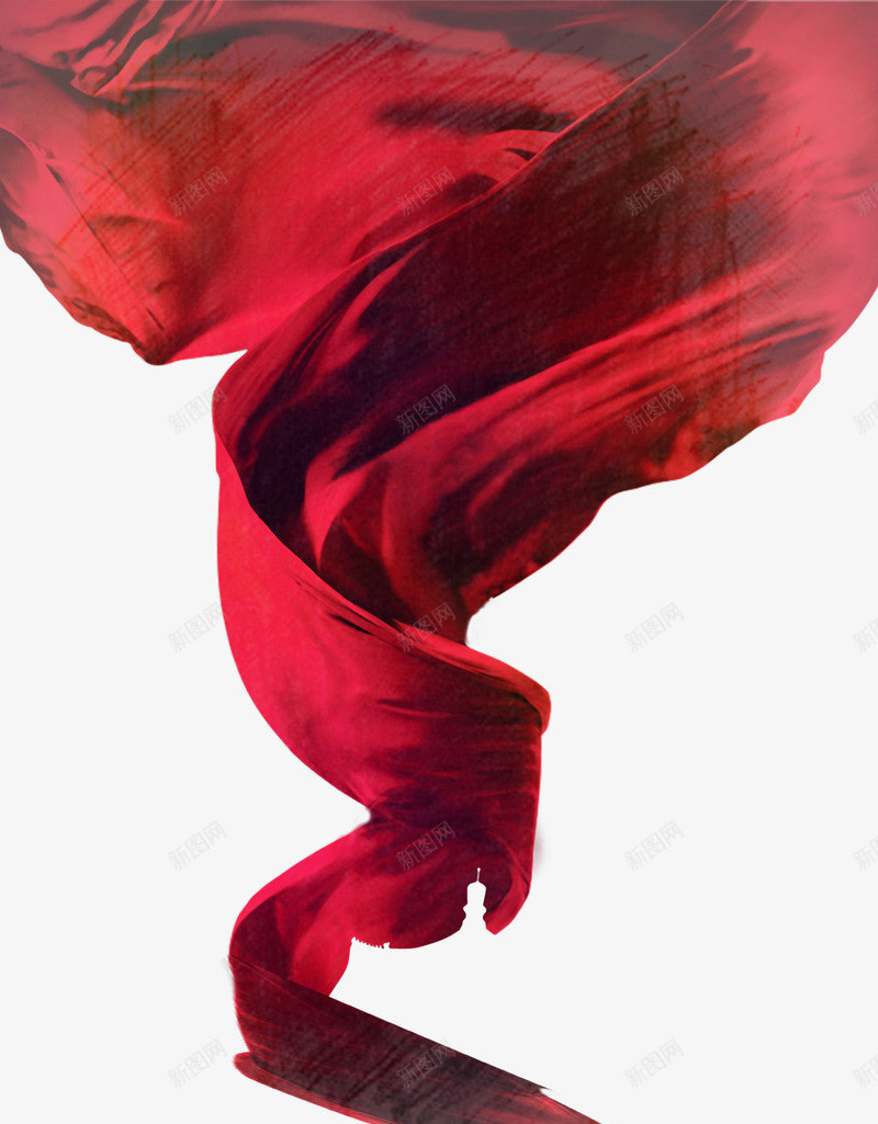 丝绸png免抠素材_88icon https://88icon.com 丝绸 中国红 红色丝绸