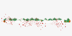 红叶子圣诞节边框高清图片