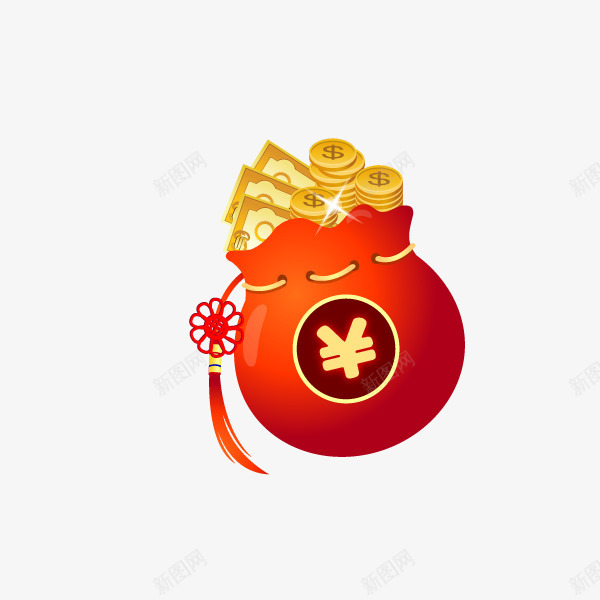 手绘卡通手绘质感钱袋金币png免抠素材_88icon https://88icon.com 卡通 质感 金币 金袋子 钱袋 钱袋模型