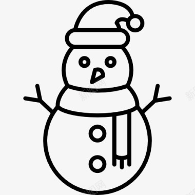 冬天的雪雪人图标图标