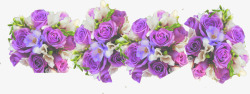 紫色卡通淡雅花朵植物素材