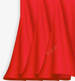 丝绸红色丝绸帷幕素材
