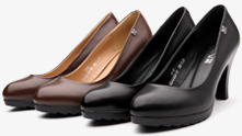 黑棕色春季女士皮鞋素材