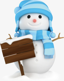 戴帽子的小雪人冬天的小雪人高清图片