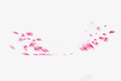 粉色花瓣漂浮元素素材