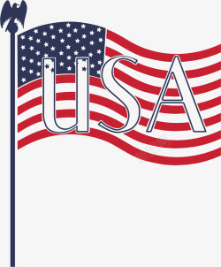 美国国旗卡通风格素材