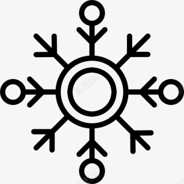 冬天的雪雪花图标图标