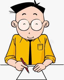 卡通人物写作png免抠素材_88icon https://88icon.com 书籍插图 儿童画 卡通人物画 漫画风