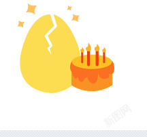 蛋糕鸡蛋卡通素材