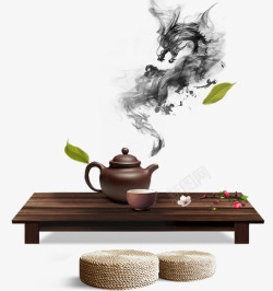 中国风茶杯谷雨茶茶壶和茶杯高清图片