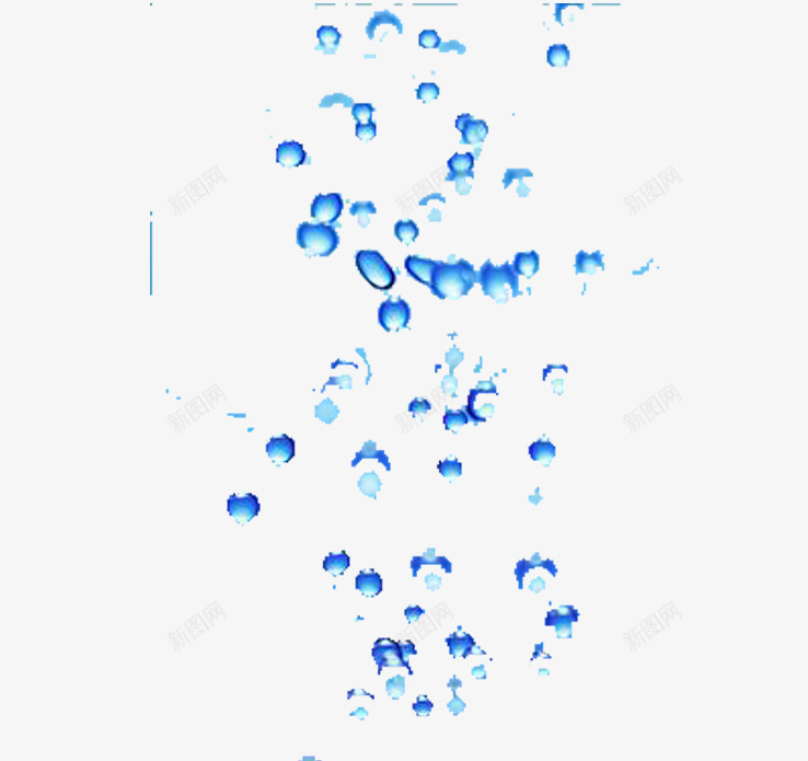 蓝色的泡泡png免抠素材_88icon https://88icon.com 分散 平静 气泡 水中 水中气泡 浮动 蓝色