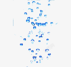水中分散的颜料图片蓝色的泡泡高清图片