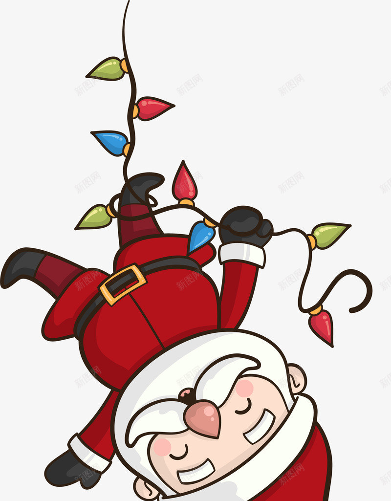 卡通圣诞元旦节日装饰矢量图eps免抠素材_88icon https://88icon.com 卡通可爱老人 卡通圣诞老人 圣诞 圣诞元旦 圣诞老人 圣诞老人表情 矢量图
