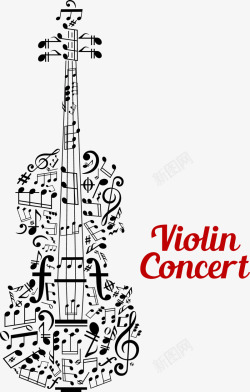 提琴音乐装饰矢量图高清图片