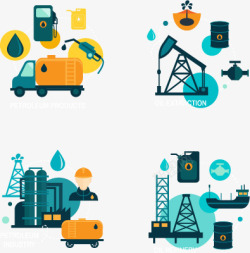 燃油能源化工石油制造行业等图标高清图片